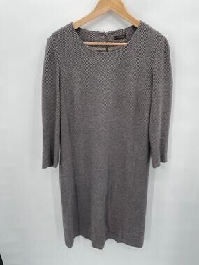 PESERICO Herringbone Shift Dress // 46 (US Size 10)